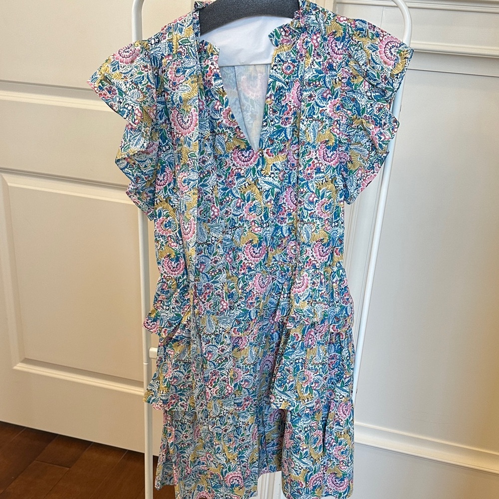 Fate Multicolor Paisley Floral Ruffle Dress